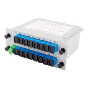 China SC/APC Fiber optic PLC Splitter 1x16 DIN 1X16-PLC Single Mode Length Customized factory