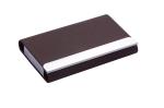 Elegant Metal Frame Name Card Holder With Snap Closure Capacity Of 50 Business