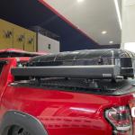 Universal Black Pressurized Water Tank for Road Showering on Camping Gear Roof