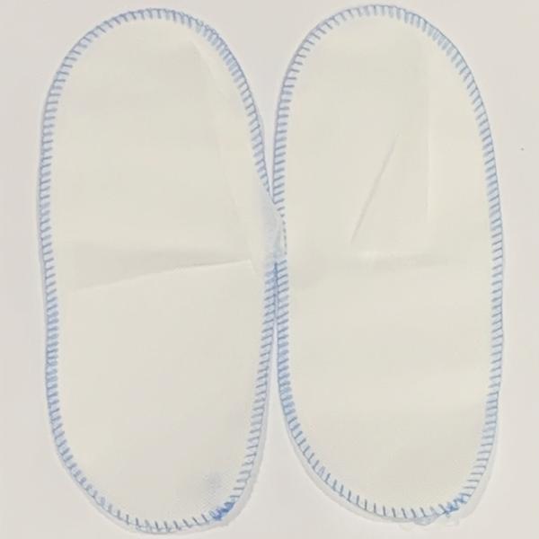 Adult Disposable Nonwoven Close Slippers With Whole Top Lightweight PP Blue