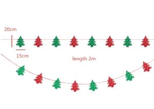 China Customized Logo Christmas Tree Flag 20*15 Cm Felt Christmas Tree Decorations factory