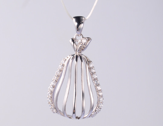 Pear Hollow Geometric 925 Sterling Silver Pendant For Women 925 Silver CZ Pendant Add A Touch Of Luxury To Your Jewelry Collection 925 Silver CZ