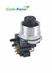 M12 4 Pin Female Connector Panel Front Side Fastening With 90 Degree PCB