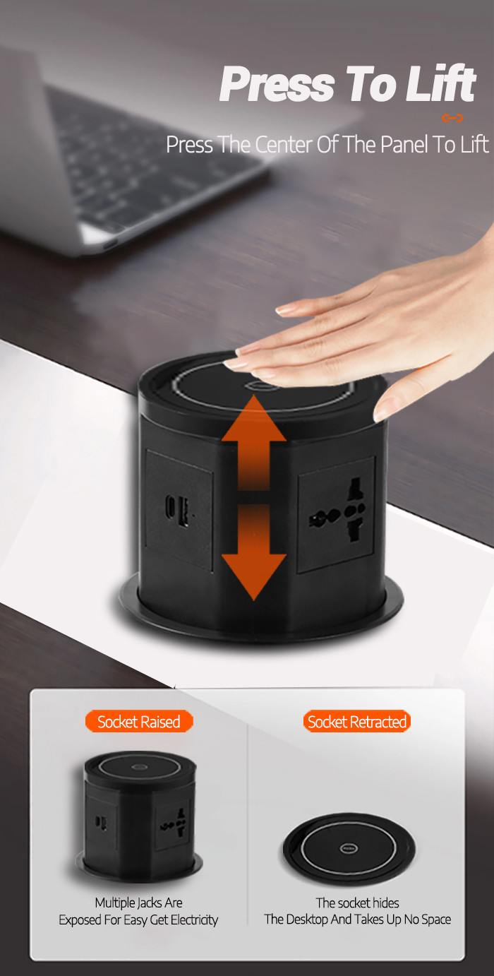 Kitchen Embedded Pop Up Power Outlet Socket