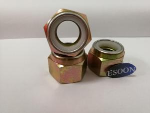 China M24-3.0 Metric High Nylon Insert Lock Nuts Din 982,Class 8 Yellow Zinc Finish Steel factory