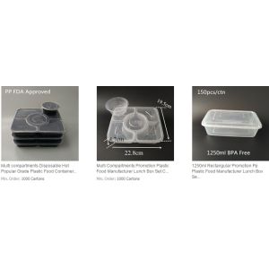 2 compartments clamshell, rectangular eco friendly real manufacturer, pp plastic