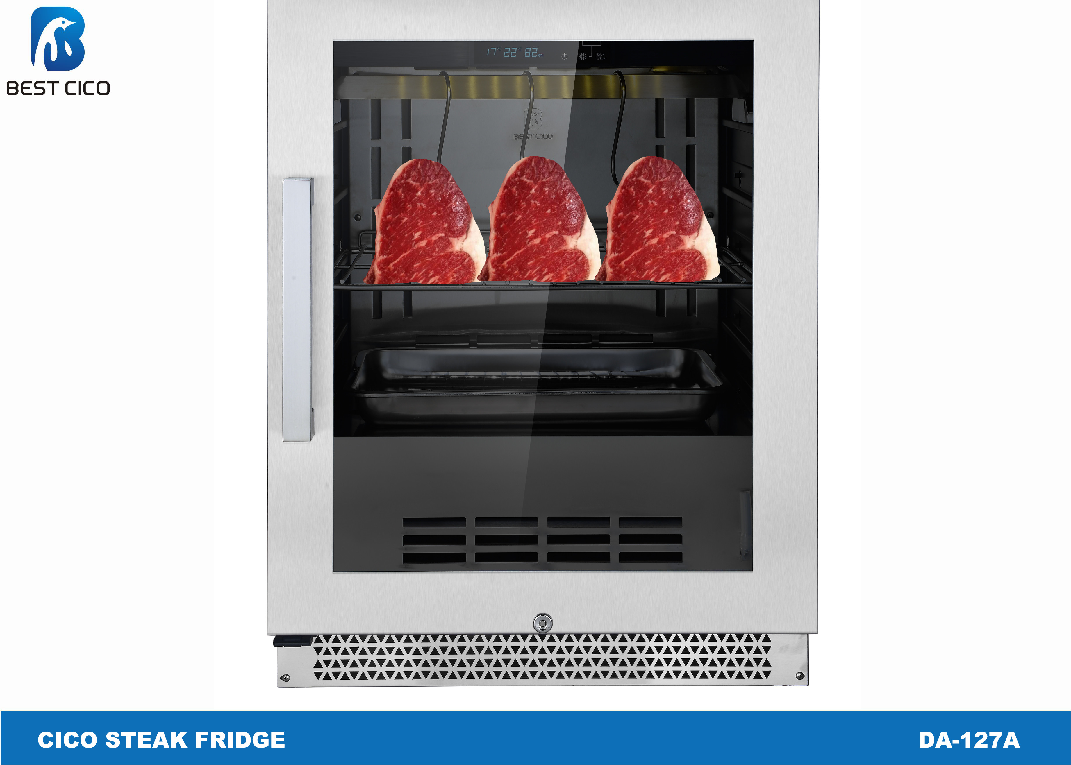Auto Closing Meat Dry Aging Refrigerator DA-127A 127L Volumn Compressor Cooling System