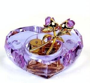 China Lover heart-shape purple Music Box factory