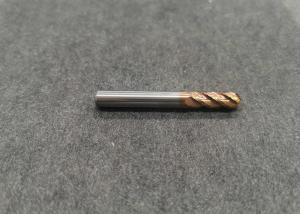 China Longlife Four Flute Flat Head Ball Nose Milling Cutter Golden Color HRC55 factory