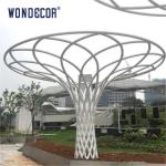 Large Stainless Steel White Wire Metal Tree Sculpture
