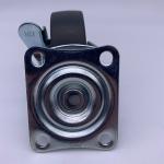 Plain Bearing TPR Tread Furniture Locking Caster Wheels 75mm