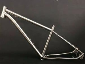 China Gr.9 Welding Titanium Bike Frame , Mountain Titanium Bicycle Frame 1.5-1.6kg Weight factory