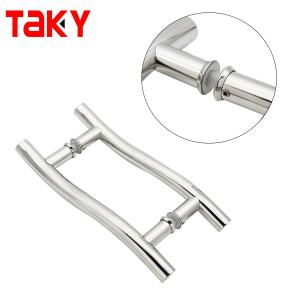 China Popular Designs Pull Handle Stainless Steel Polished Glass Door Handle factory