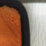Orange Colorful Coral Fleece 200gsm Suede Car Cleaning Cloth 30*30cm 400gsm