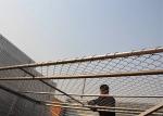 Iron Mobile Chain Link Construction Fence 100*100mm American Standard