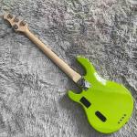 Custom 4 Strings Stingray Electric Bass Guitar in Green with White Pickguard