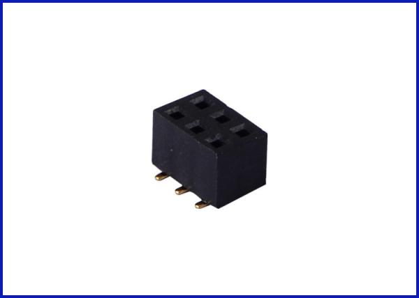 China 2.54 mm 2*3 P dual row female socket SMD Connector factory