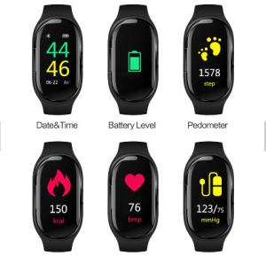 China Smart Watch TWS Bluetooth Earphone 2 In 1 Record Heart Rate Blood Pressure factory