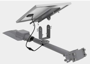 China 451.5*174.5*70mm 170lm/W 30W Solar Powered LED Street Lights street lights solar powered commercial grade factory