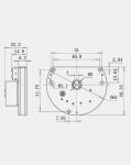 Large Torque Geared Synchron Valve Motor , 2 Port Valve Motor