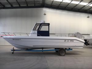China Fiberglass fishing boat/Tracffic boat/25 feet FRP open boat factory