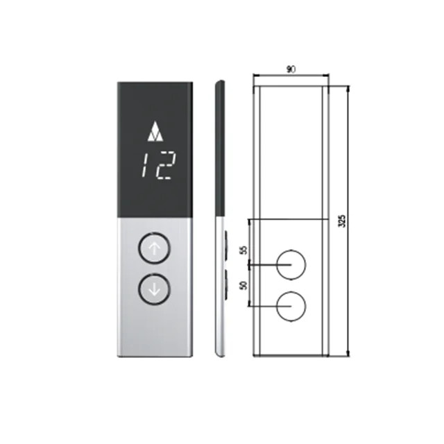 Elevator Parts Car Operating Elevator Push Button Glass Panel Lop
