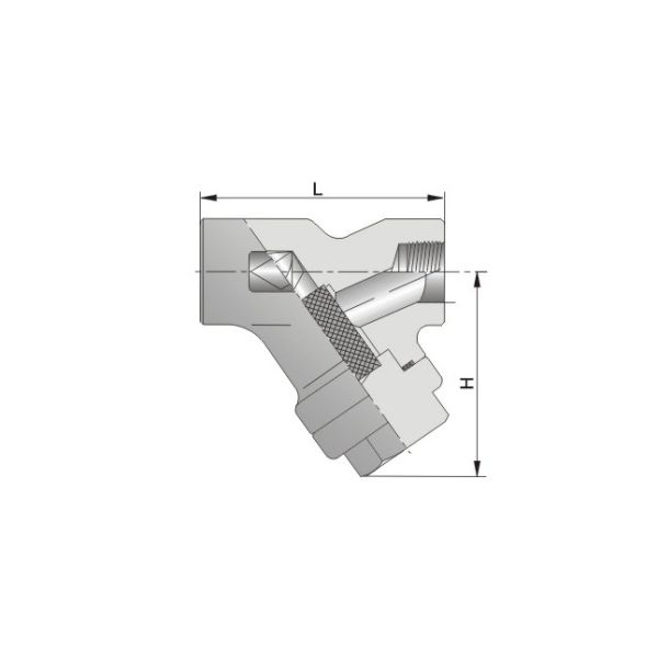 Forged Y Type Strainer Stainless Steel A182 F316L 800LB SS316 Screen Socket Weld / Threaded
