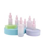 Pink Gradient Color Square Dropper Bottle Serum Luxury Empty 20ml 30ml 50ml