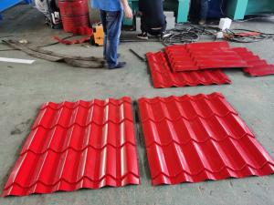 China Steel Step 7.5kw Glazed Tile Roll Forming Machine factory