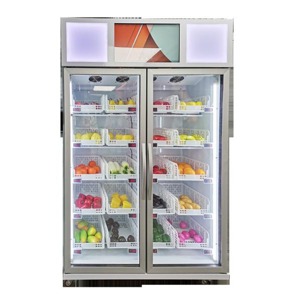 China smart fridge vending machine with smart system sale vegetable fruit frozen food in the supermarket factory