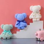 Child Age Group 30x30cm Coral Velvet Fleece Bear Towel for Wedding Business
