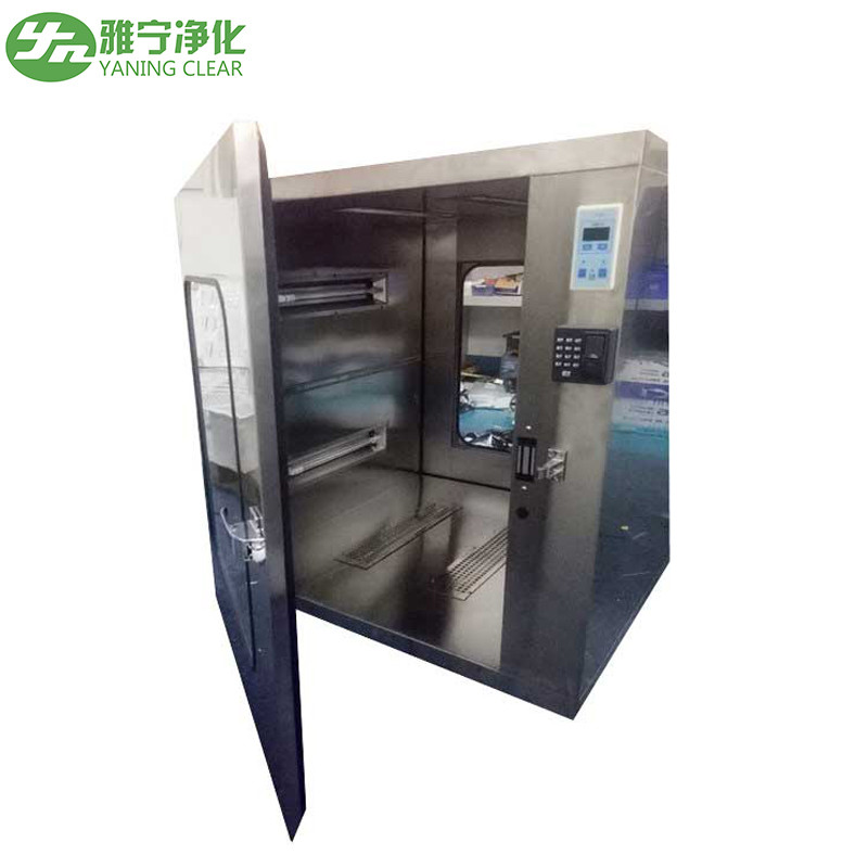 Stainless Steel Pass Box External Door / Embedded Door Cleanroom Pass Box