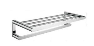 China Double Towel Rack85111B-Square &amp;Brass+SS304&amp;Chrome color&amp; Bathroom Accessory&amp;fittings&amp;Sanitary Hardware factory