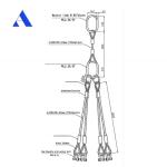DNV 2.7-1 Standard Steel Wire Rope Sling 5 Legs Lifting Eye Type Reversed Eye
