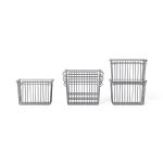 Stackable Kitchen Organizer Stainless Steel Wire Basket 260x180x80mm