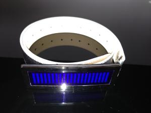 China Customized LED message display belt buckle for party factory