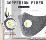 Copper Ion Cotton Mouth Face Mask , OEM ODM Washable Anti Pollution Dust Mask