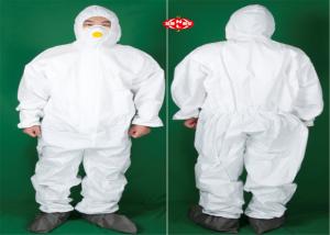 China Tear Resistant Hooded Disposable Protective Coverall With Boot factory