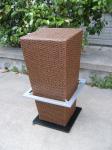 Brown PE Rattan Bar Set , Home Balcony / Garden Table And Chairs