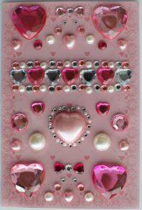 China Custom Fancy Crystal Recollections Bling Stickers Nontoxic 80mm X 120mm factory