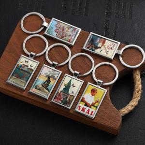 China Resin Epoxy Photo Metal Keychain Ring Holder OEM ODM Acceptable factory