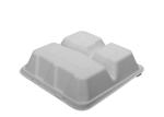 8 Inch 3 Compartment Plant Fiber Biodegradable Takeout Containers