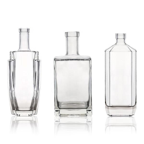 Acceptable Customer's Logo Glass Square Super Flint 500ml 700ml 750ml Bottle for