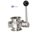 General Manual Sanitary Butterfly Valve for Milk Water Forged Stainless Steel