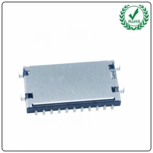 Reverse Socket SD Card Connector , Female Smart Card Socket