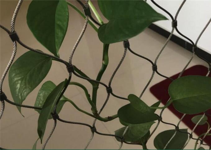 Green Wall Stainless Steel Cable Trellis Diamond / Rhombus Mesh Shape