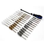 38 Piece Set Stainless Steel Brass Nylon Wire Brush With Handle Extension Bar 1