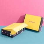 Yellow Reusable 200gsm Coated Paper Corrugated Mailing Boxes