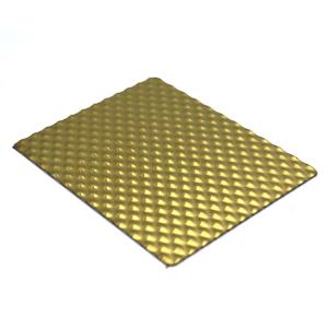 China 3.0mm Stamped Stainless Steel Sheet Silver Water Ripple Wave Art Patten For Airport Ceiling Decor factory
