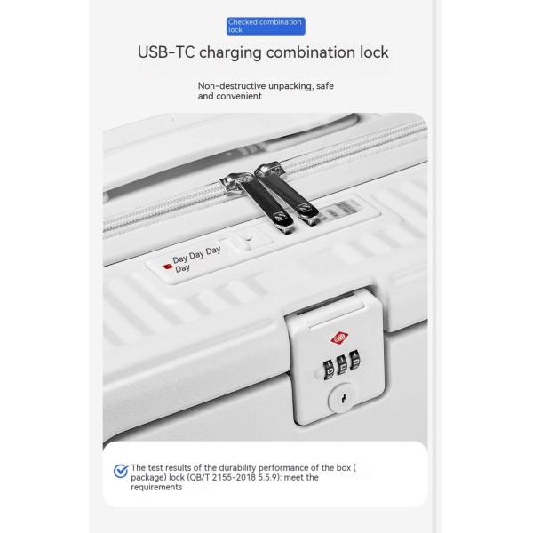 Expandable Wide Handle Suitcase for Unisex Stress-free Business Travel Spinner Wheels TSA Lock